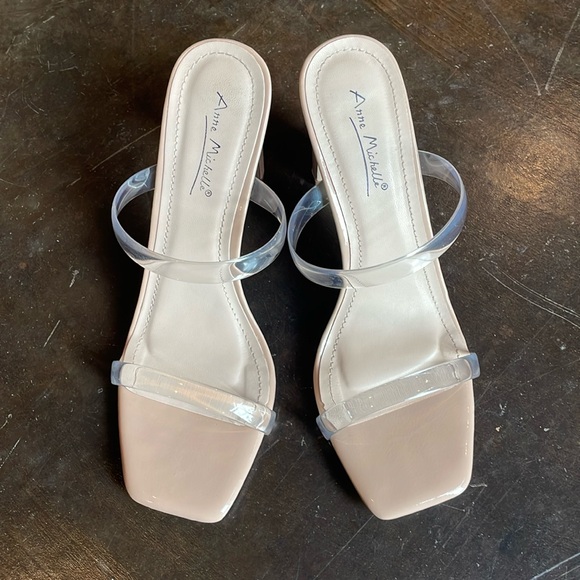 Nude Sandal Heels - Picture 1 of 4